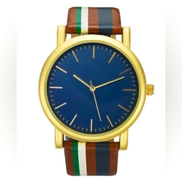 INC International Concepts Other - Inc Men's Striped Strap Watch 44mm NWT
